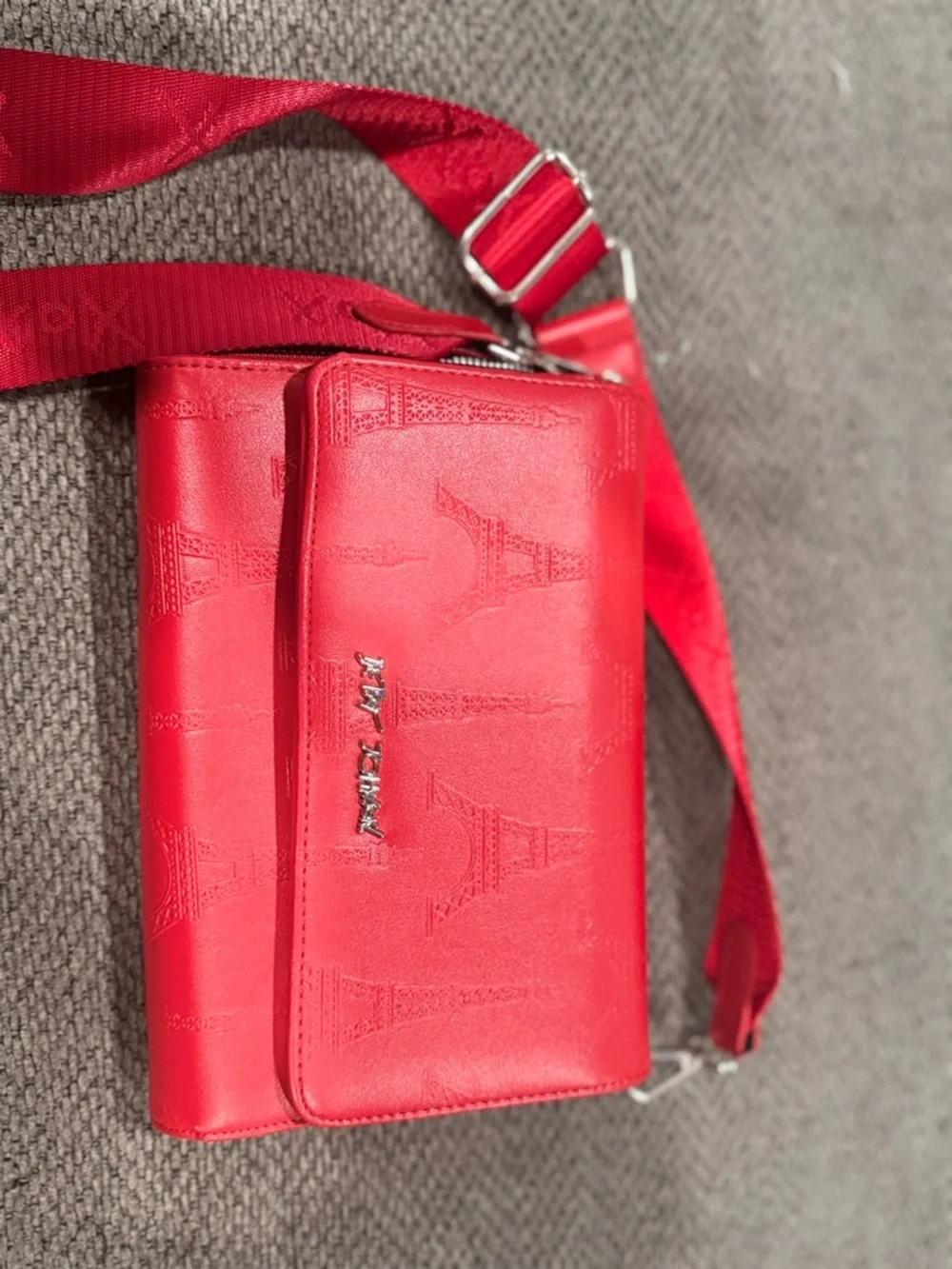 Betsey Johnson Red Crossbody Wallet Purse